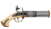FLİNTLOCK PİSTOL WİTH 4 BARRELS