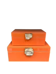 2'li Turuncu Cam Kutu