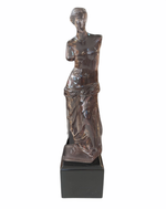 kahverengi venus bust heykel modern mitolojik dekoratif figur earth tone luks aksesuar