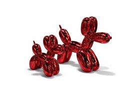 kirmizi-renkli-ikili-balon-kopek-biblo-seti-modern-dekorasyon