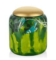 Kuşlu Yeşil Küp 25cm