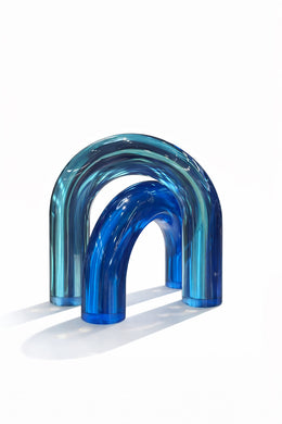 Mavi gökkuşağı dekoratif obje premium epoksi modern ev aksesuarı
