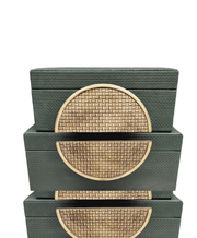 2'li YEŞİL DEKORATİF KUTU