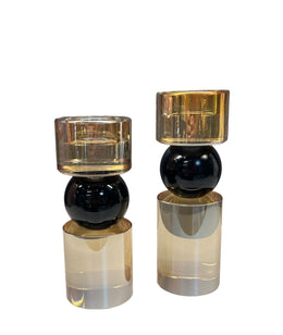 SİYAH TOPLU 2'Lİ BAL ŞAMDAN