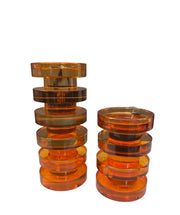 2'Lİ TURUNCU SİLİNDİR ŞAMDAN