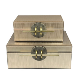 Eskitme Detaylı 2'li Vizon Kutu