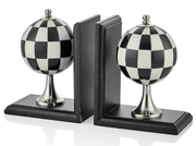 SİYAH BEYAZ DAMALI KİTAP TUTUCU