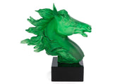 yesil-at-bustu-dekoratif-heykel-modern-sanat-objesi-luks-ev-aksesuari