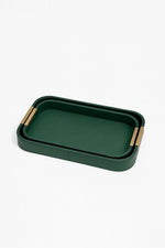 yesil-deri-tepsi-seti-2li