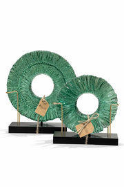 zumrut-yesil-dekoratif-cam-disk-pirinc-ayakli-set
