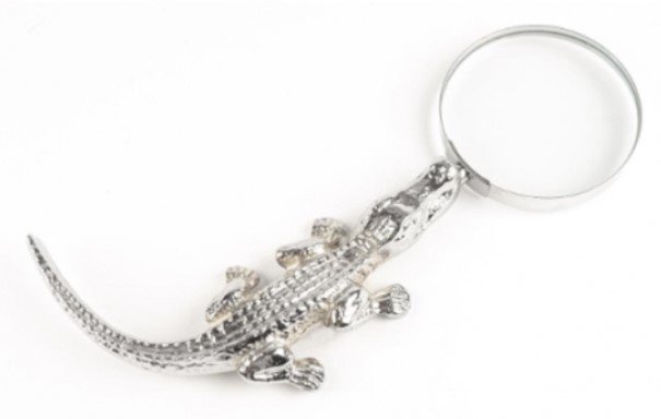 SILVER CROCODER magnifying glass